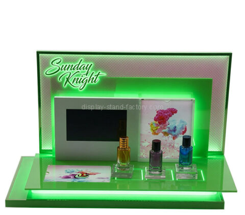 Custom acrylic toner skincare LED display stand