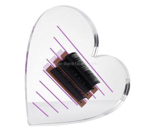 Custom heart shaped acrylic eye lash extension pallet tiles