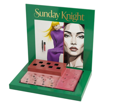 Custom acrylic lipgloss makeup display stand