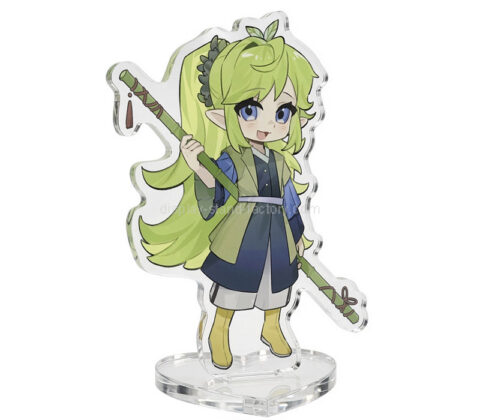 Custom acrylic anime character stand with heart base