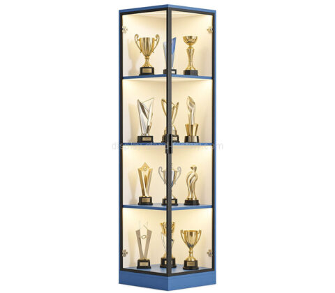 Custom acrylic 4 tiers trophy illuminated display cabinet