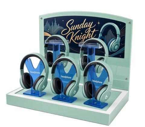 Custom acrylic retail headphones display riser stand