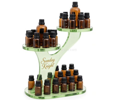 Custom tree shaped acrylic essential oil display stand rack