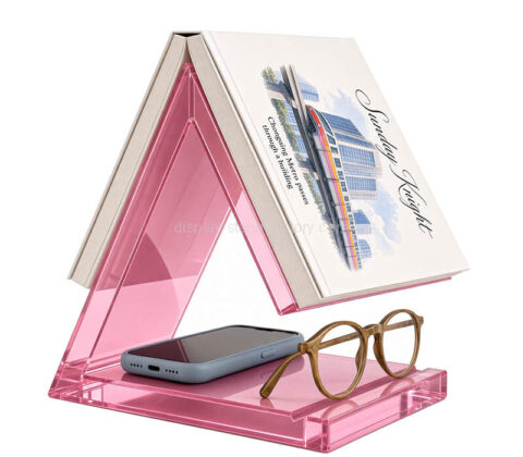 Custom acrylic table triangle book stand