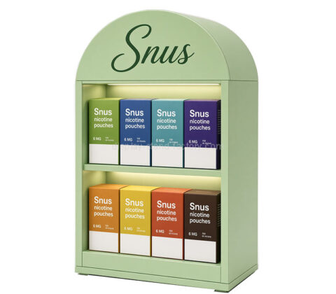 カスタムアクリル製スヌース・ニコチンポーチ用LEDショーケース