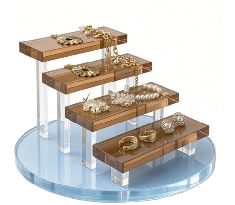 Custom acrylic jewelry display stands for retail showcase