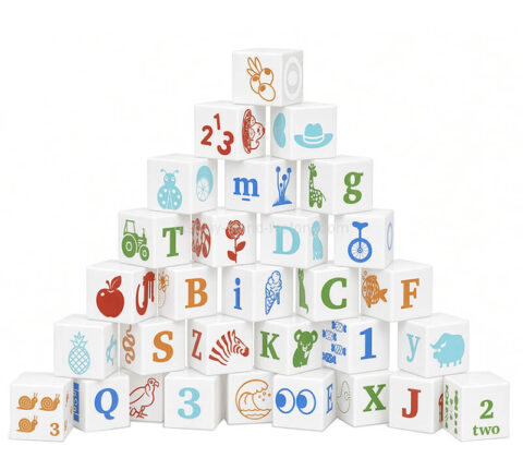 Custom acrylic toddlers ABC blocks