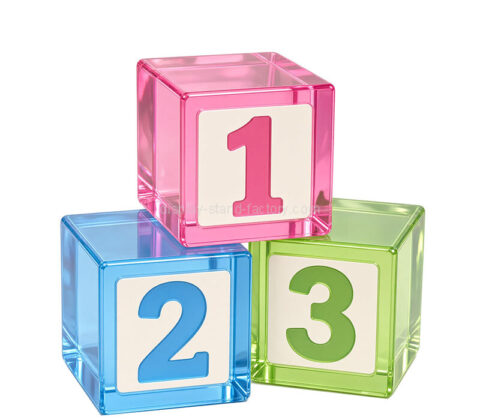 Custom acrylic kids number blocks