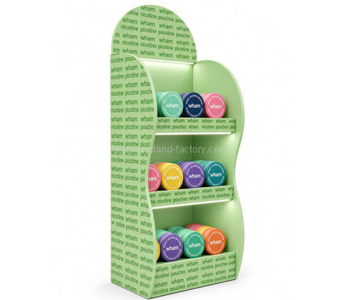 Custom acrylic wham nicotine pouches LED display rack