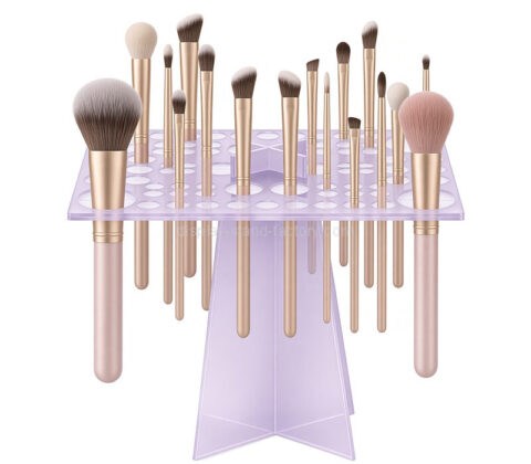 Custom acrylic makeup brush stand dryer holder
