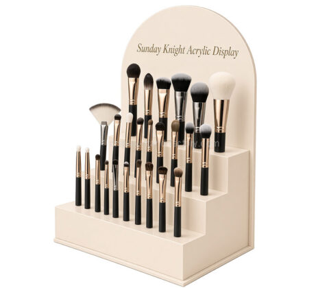 Custom countertop makeup brushes displays